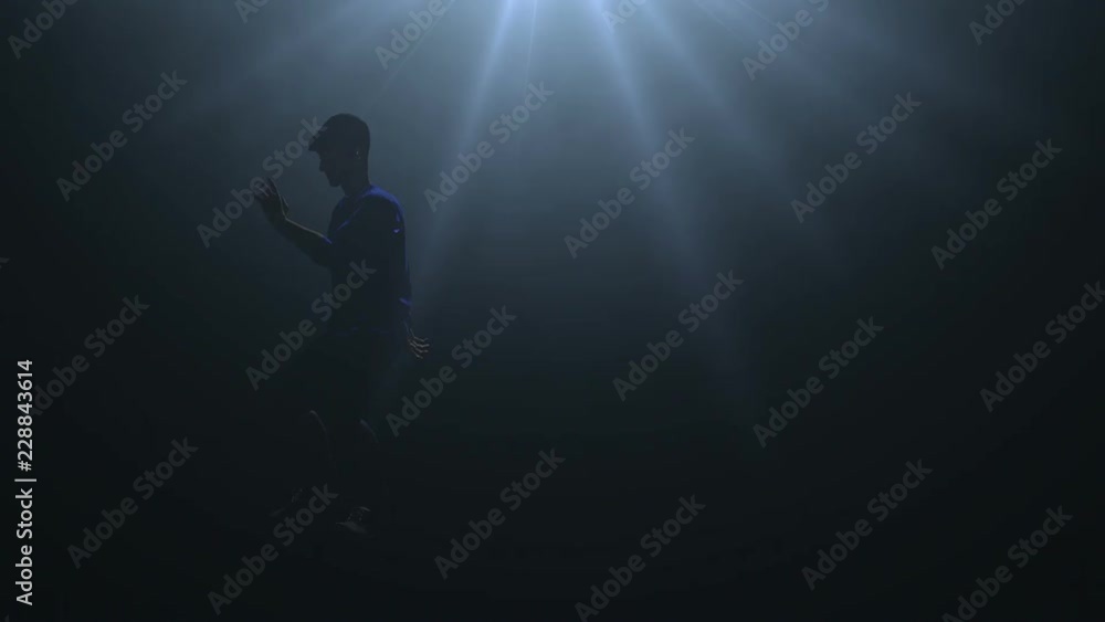Club Dancer under Reflector Light, slow motion, Luma Matte attached Club Dancer under Reflector Light, slow motion, Luma Matte attached