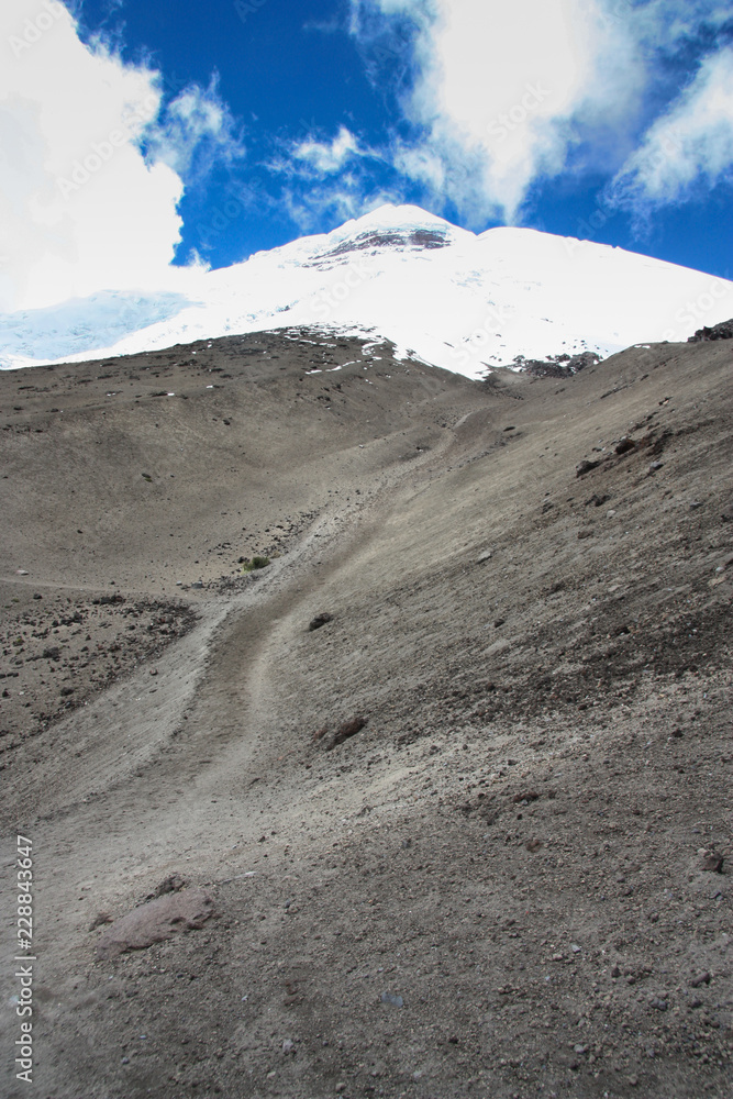 The way up to the summit of the Cotopaxi volcano in Ecuador The way up to the summit of the Cotopaxi volcano in Ecuador