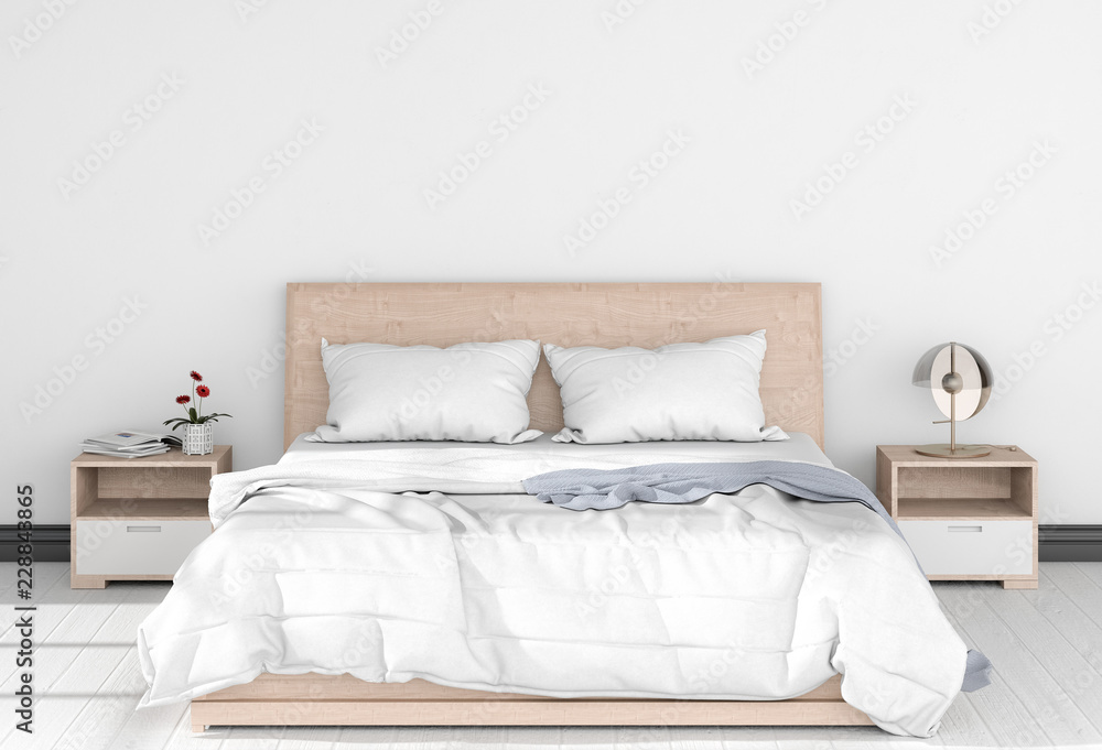 3D render of interior bedroom
