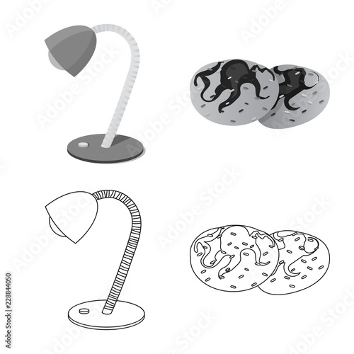Isolated object of dreams and night symbol. Collection of dreams and bedroom stock symbol for web.