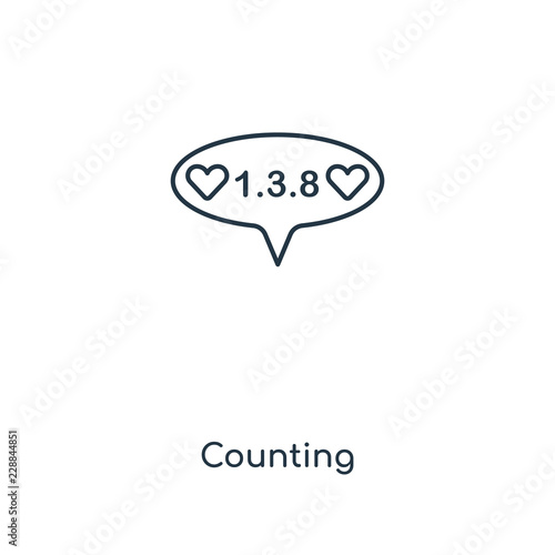 counting icon vector