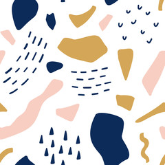Papier peint photo Style Memphis patrons Motif Memphis abstrait mode tissu  © natakukushkina