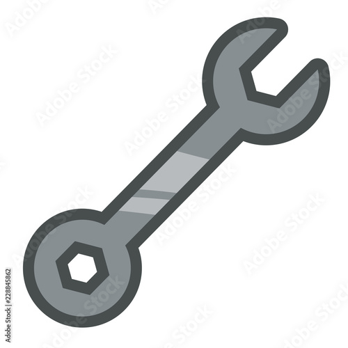 wrench key mechanic tool icon