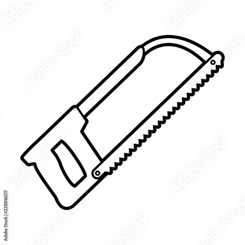 hacksaw tool isolated icon