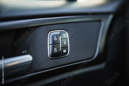 Luxurious car interior buttons