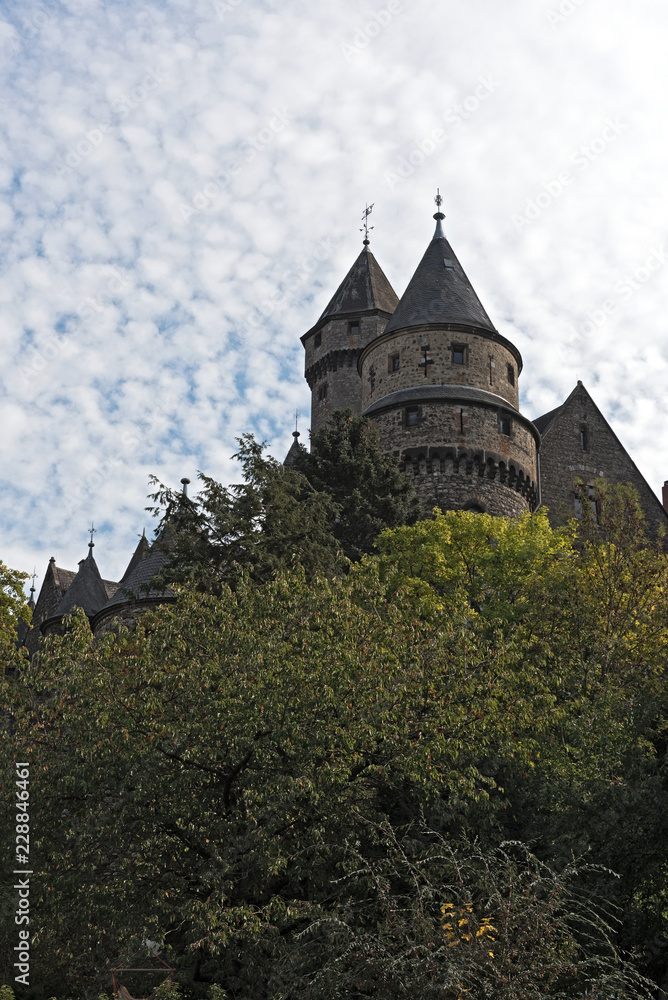 the medieval castle braunfels on a basalt summit, Braunfels, Hesse, Germany