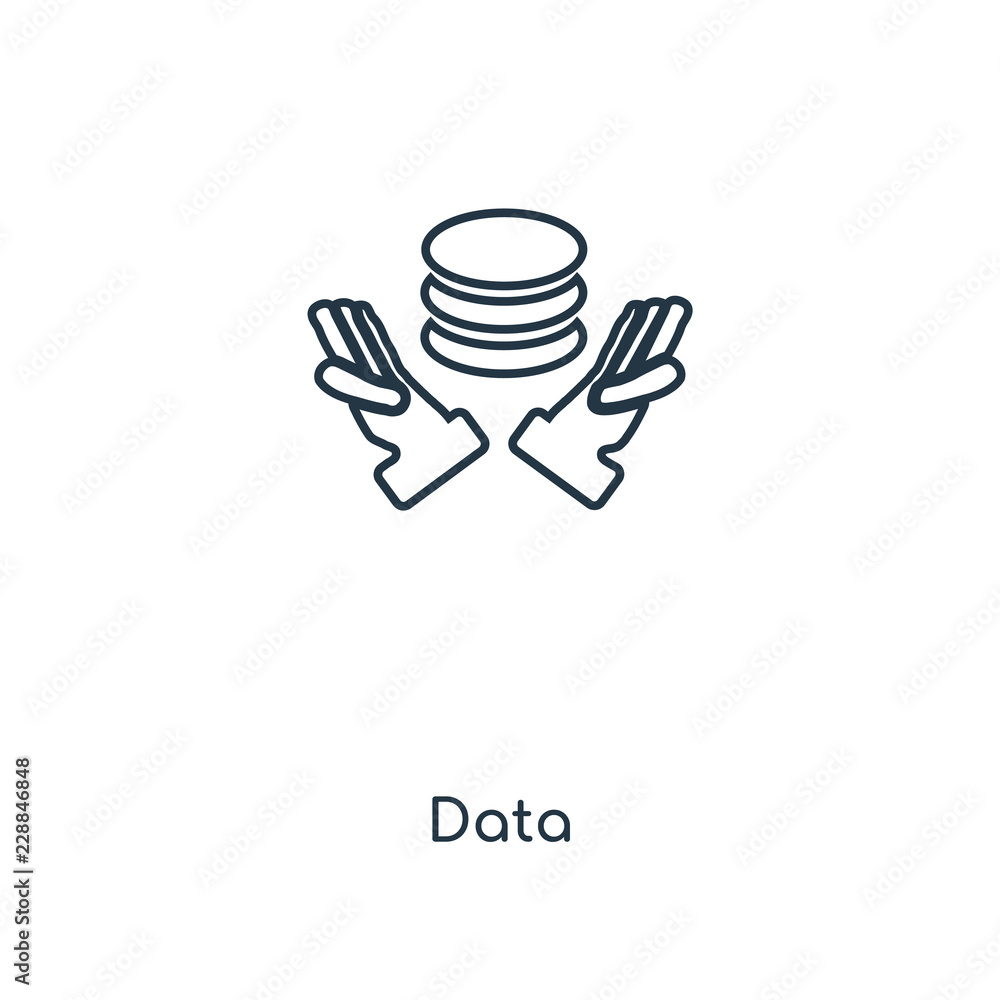 Fototapeta premium data icon vector