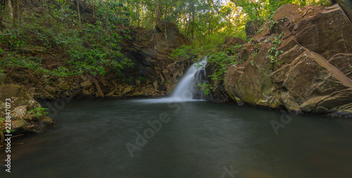 Waterfall in Costa Rica. Long Exposure