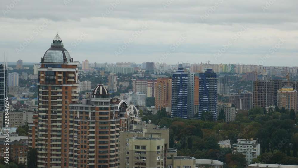 Fototapeta premium Building Kiev with multi-apartment buildings