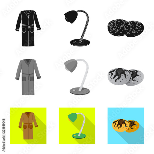 Isolated object of dreams and night sign. Collection of dreams and bedroom stock vector illustration.