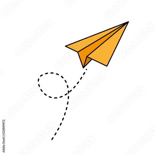 paper airplane flying icon