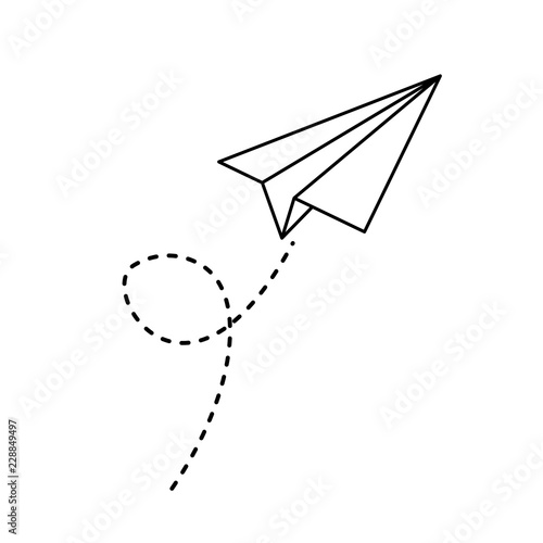 paper airplane flying icon