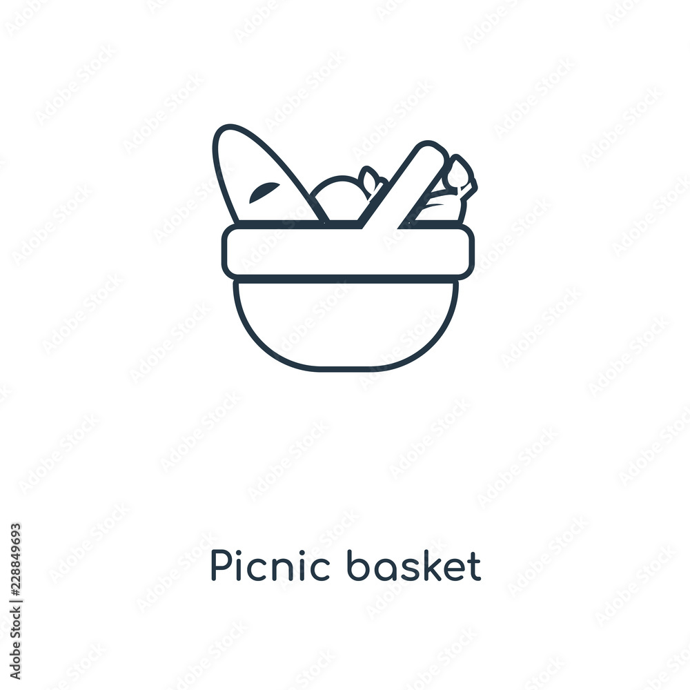picnic basket icon vector picnic basket icon vector