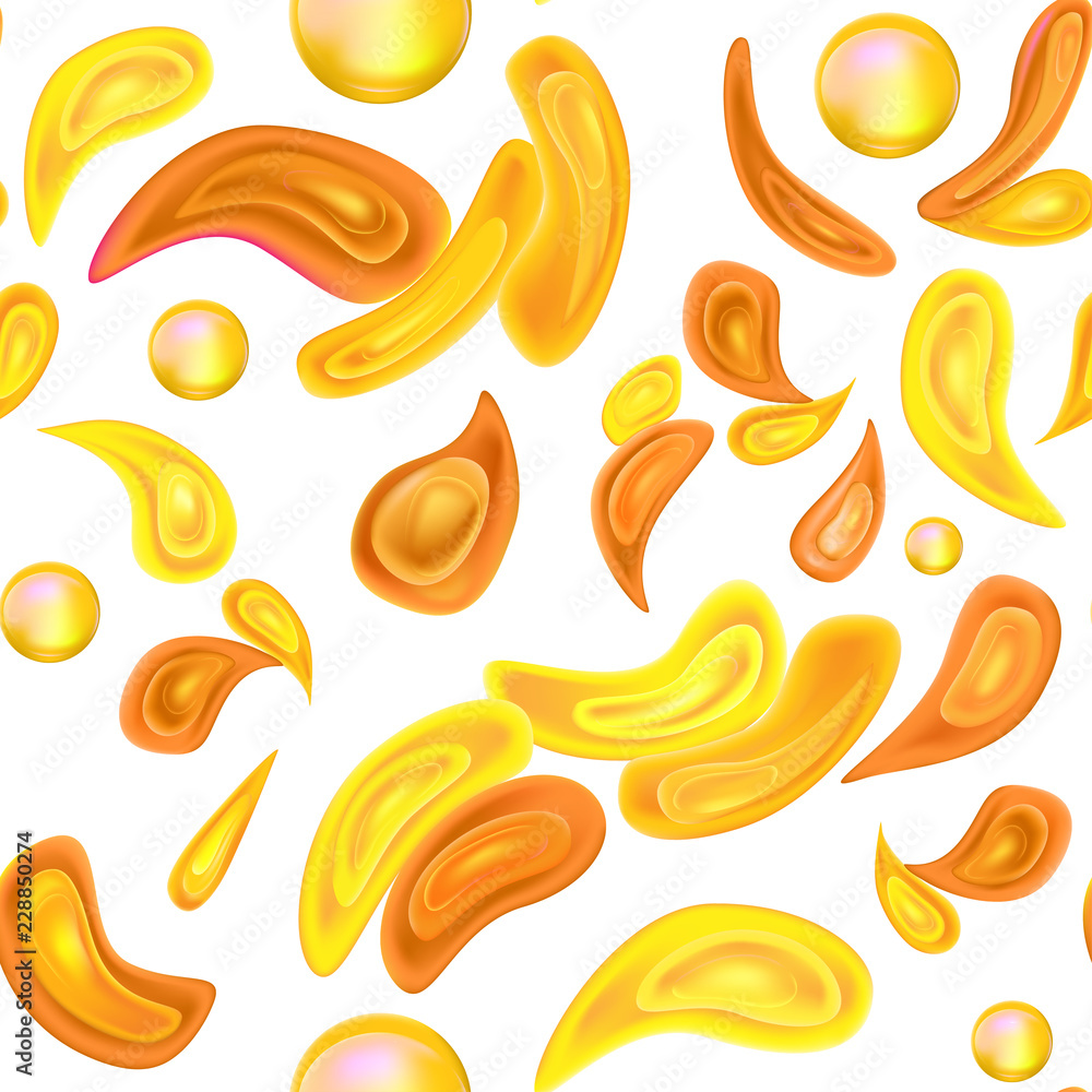 Seamless Pattern of Plastic Abstract Shapes Seamless Pattern of Plastic Abstract Shapes