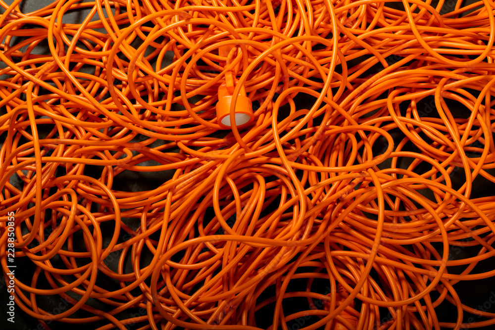 Orange abstract cable background