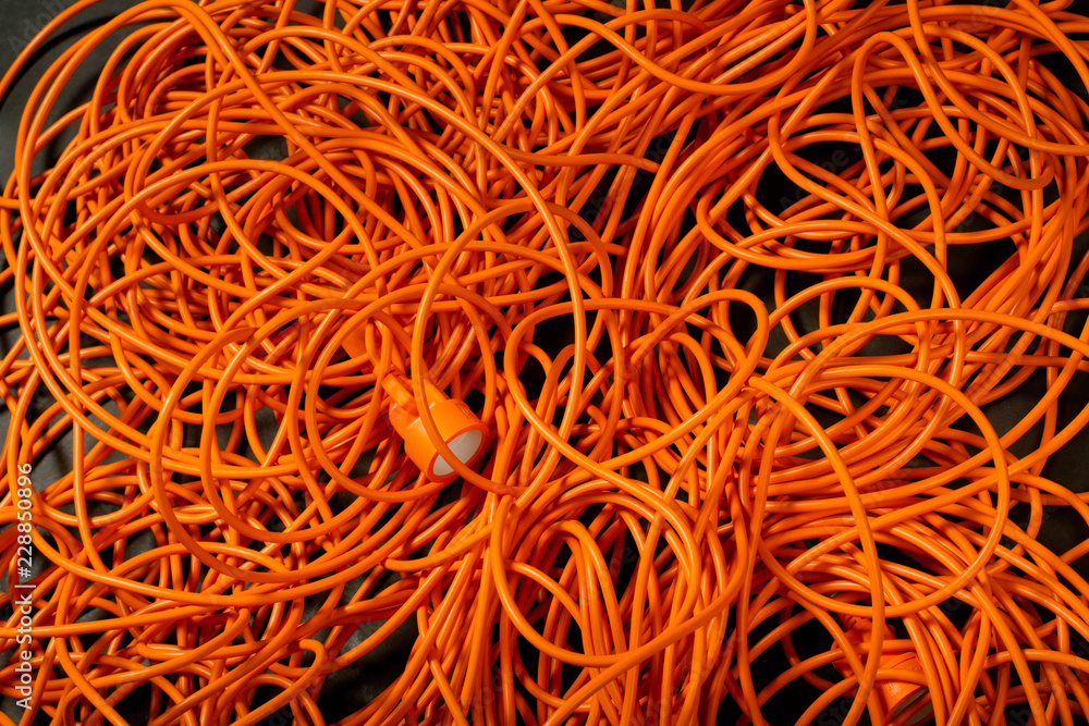 Orange abstract cable background
