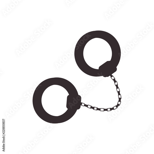 police handcuffs isolated icon