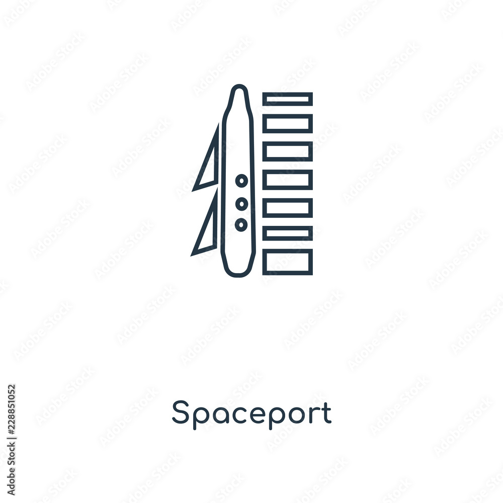 spaceport icon vector spaceport icon vector