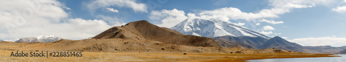 Panorma with Mustagh Ata Mountain in the background (Xinjiang, China)
