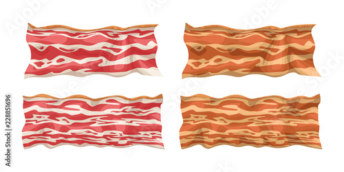 bacon set on white