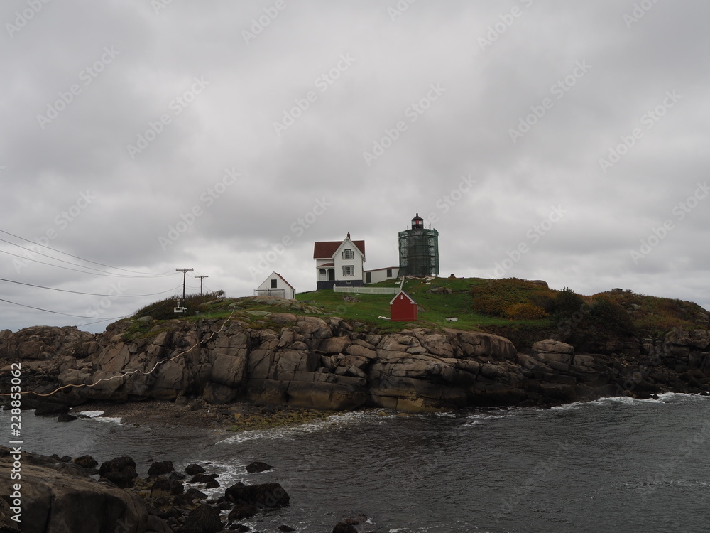 Leutturm in York Beach Nubble Lighthouse, Maine