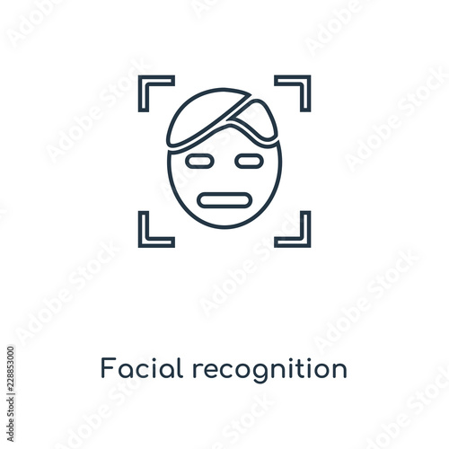 facial recognition icon vector icon vector
