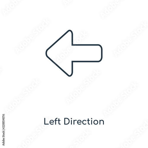 left direction icon vector