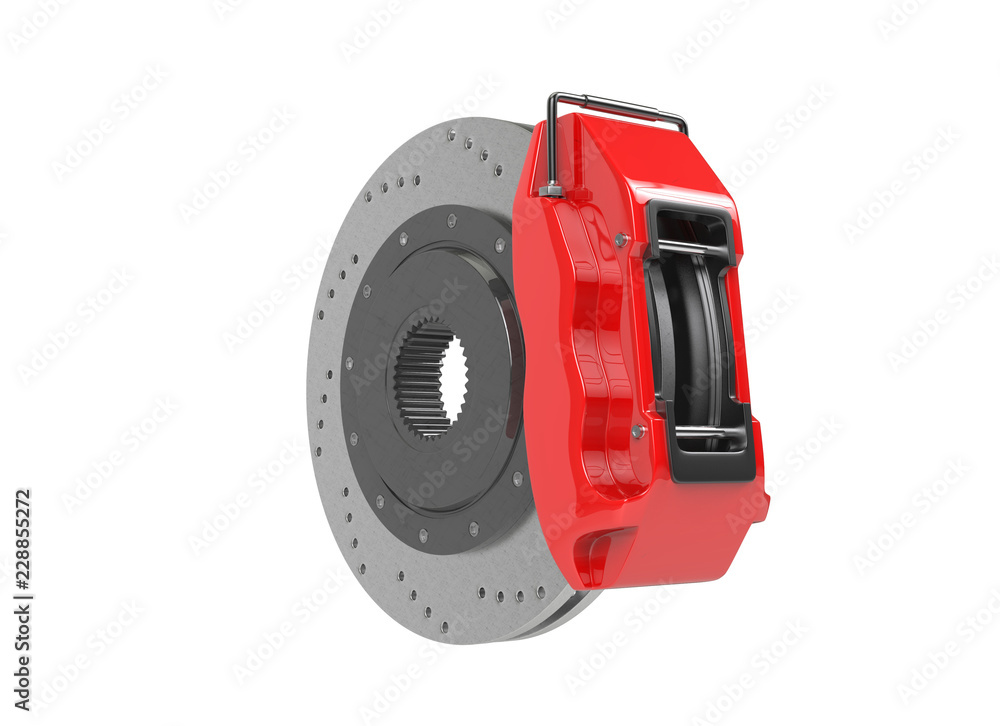 Disk brake on background.3D rendering. Disk brake on background.3D rendering.