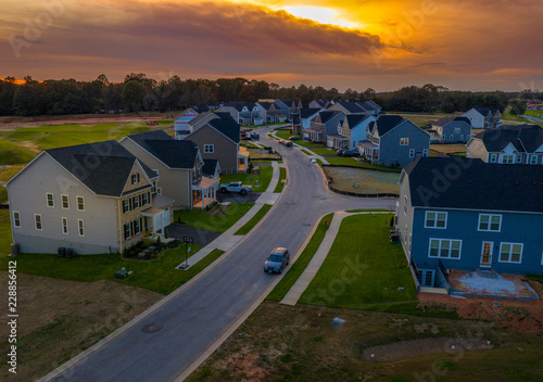 American real estate new construction middle class houses in America