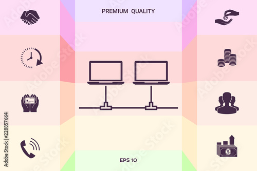 Computer network Icon . Graphic elements for your design