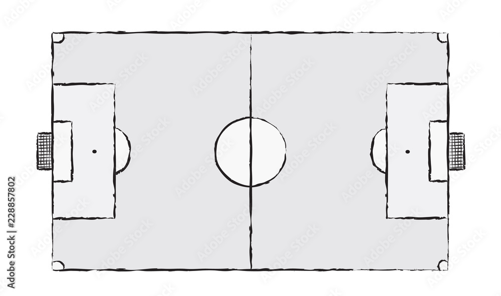 Simple line drawing football pitch hires stock photography and images   Alamy
