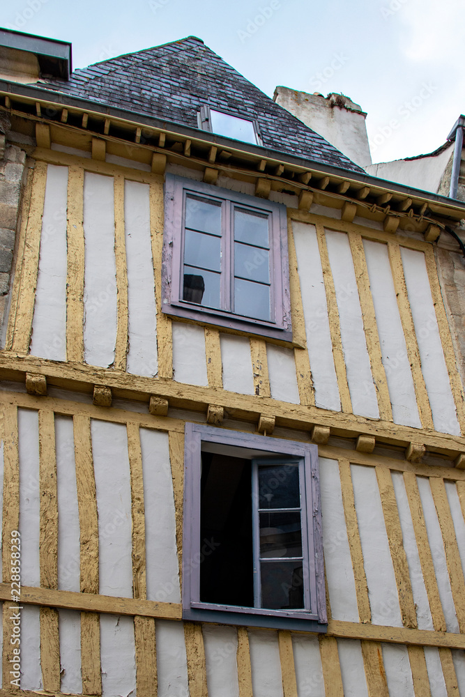Quimper. Maisons à colombage dans le centre historique. Finistère. Bretagne Quimper. Maisons à colombage dans le centre historique. Finistère. Bretagne