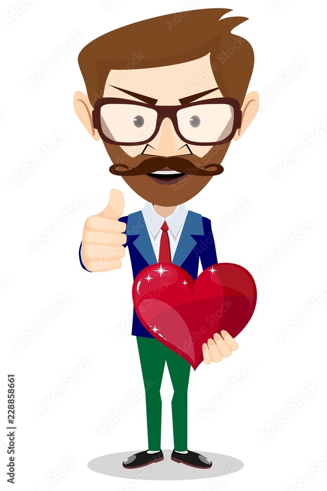 icon for person with big heart - concept . Stock flat vector illustration. icon for person with big heart - concept . Stock flat vector illustration.
