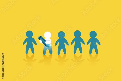 Paper Doll Peer Pressure Crayon Illustration