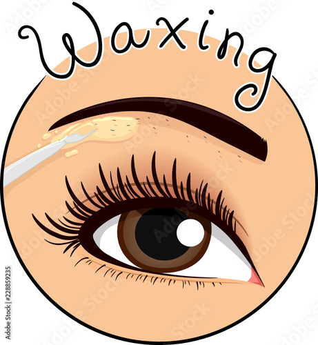 Eyebrow Waxing Icon Illustration