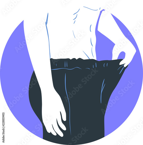 Man Check Bottom Illustration