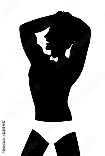 Silhouette Man Dancer Club Illustration