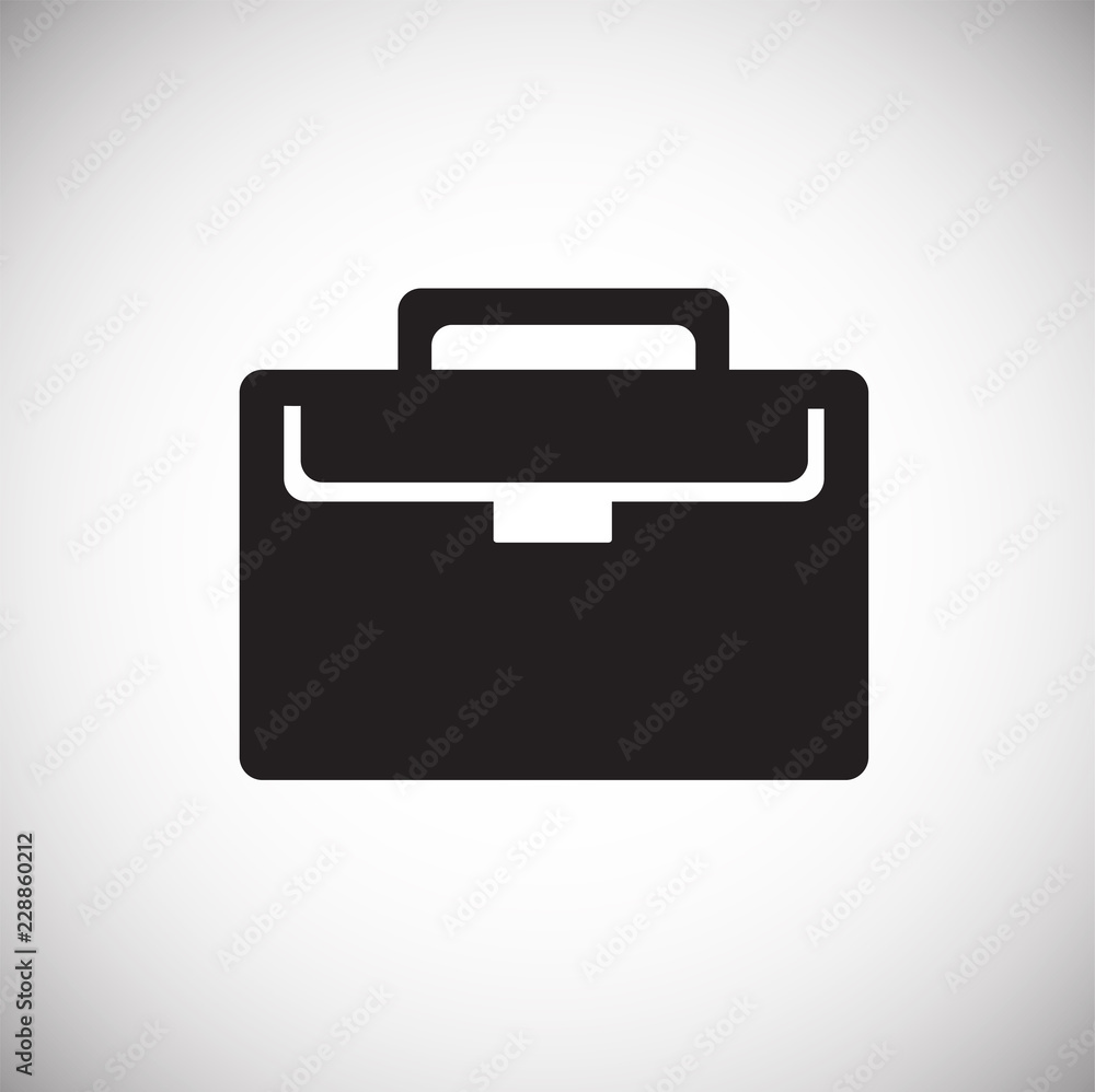 Briefcase on white background icon Briefcase on white background icon