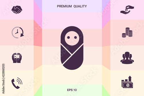 Infant, neonate, newborn icon . Graphic elements for your design