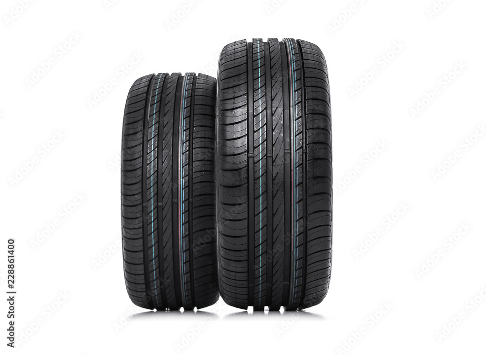 Group of car tires isolated on white. Group of car tires isolated on white.