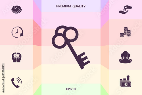 Key icon symbol . Graphic elements for your design