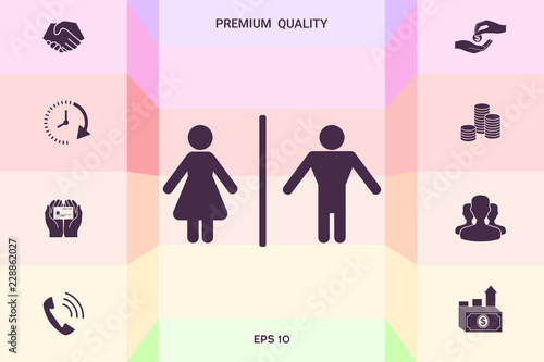 Man and Woman icon . Graphic elements for your design
