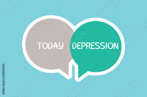 Photography Writing note showing Depression