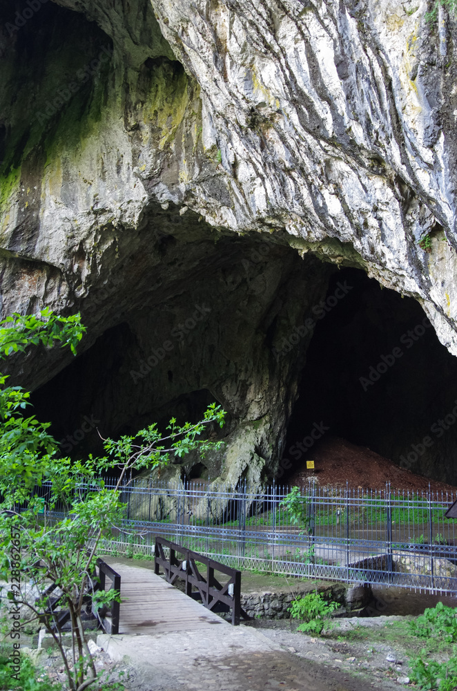 Entrance in Stopica cave,  located on the mountain of Zlatibor, Serbia