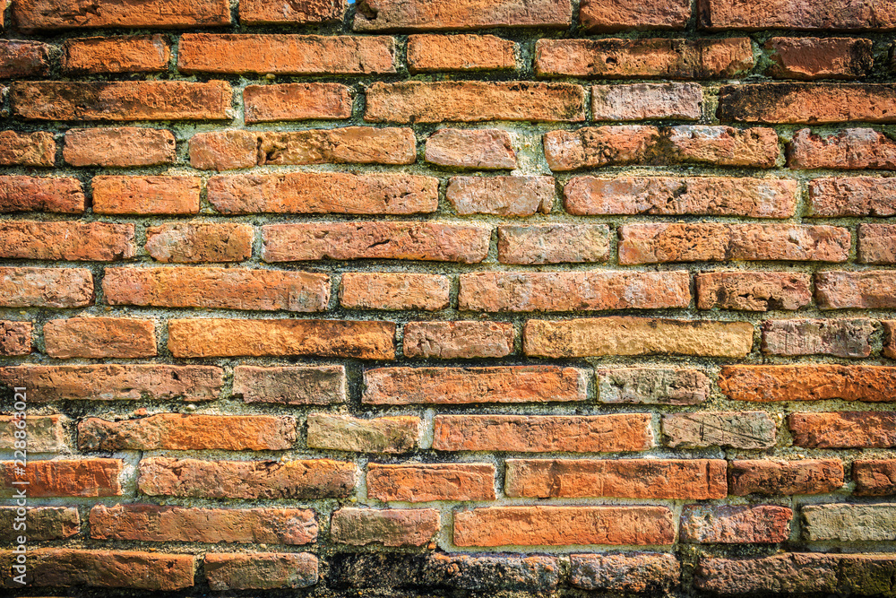 Naklejka premium brick wall abstract brown