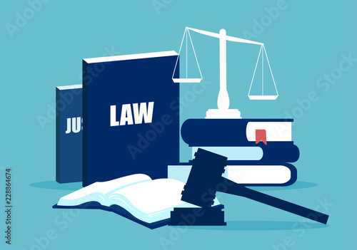 Flat design of law system elements