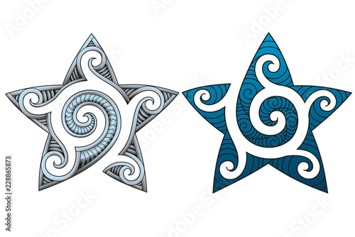 maori tribal stars tattoo