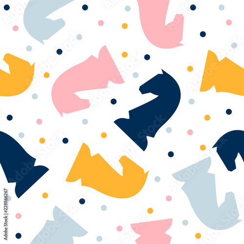 Abstract seamless pattern background. Childish geometric cover for design birthday card, wallpaper, holiday wrapping paper, shop seasonal sale advertising, textile fabric, bag print, t shirt etc.