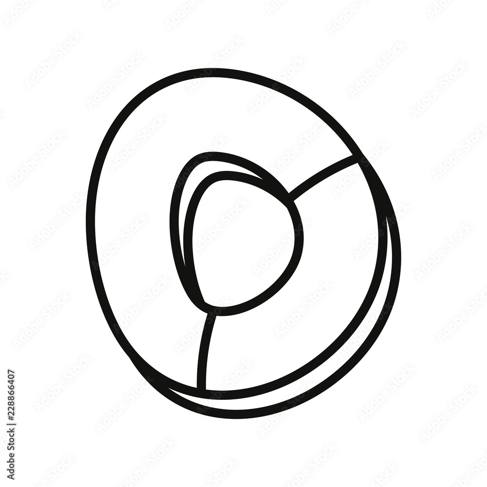 outlined number on white background outlined number on white background
