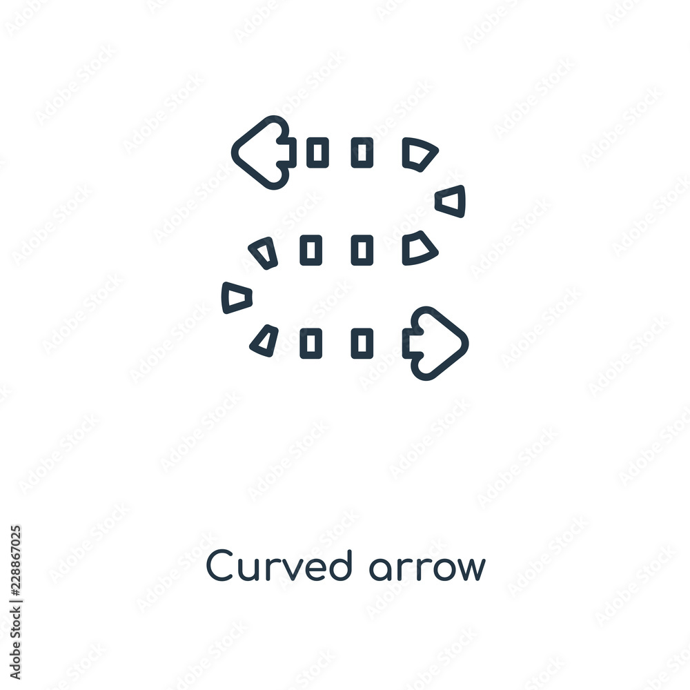 curved arrow icon vector curved arrow icon vector